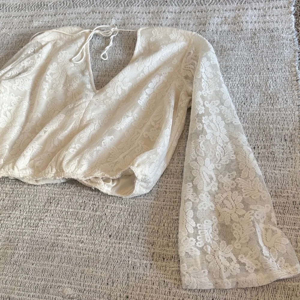 Express White Lace Blouse